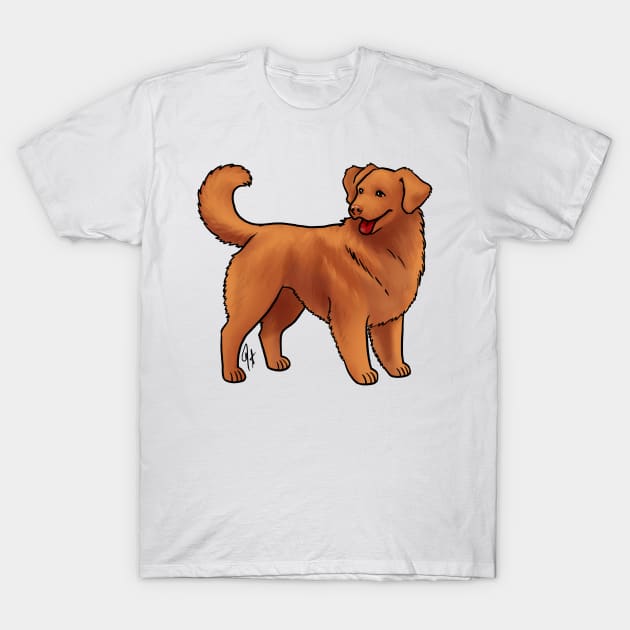 Dog - Nova Scotia Duck Tolling Retriever - Red T-Shirt by Jen's Dogs Custom Gifts and Designs